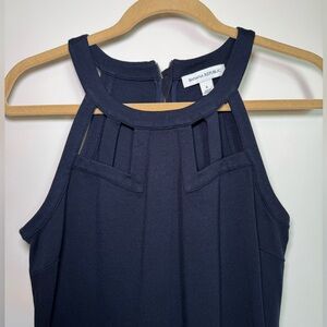 Banana Republic Navy Geometric Cut Out Dress